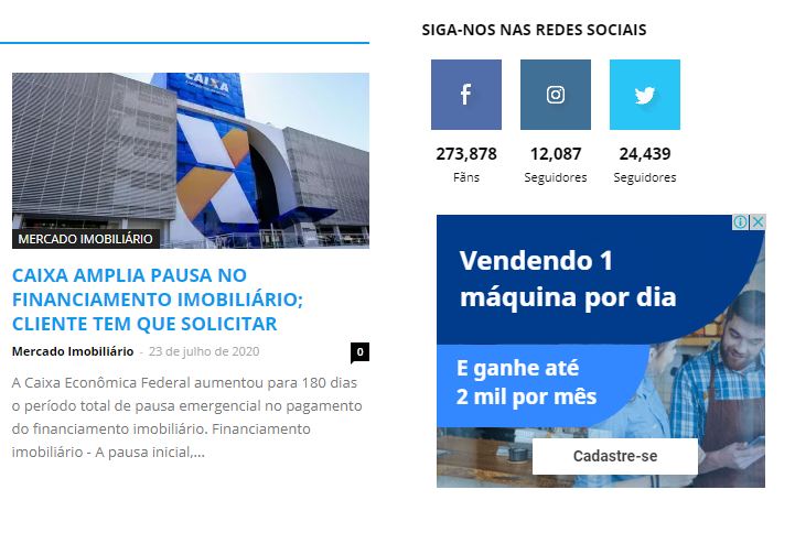 Exemplo de um banner na Rede de display do Google Ads para imobiliárias,